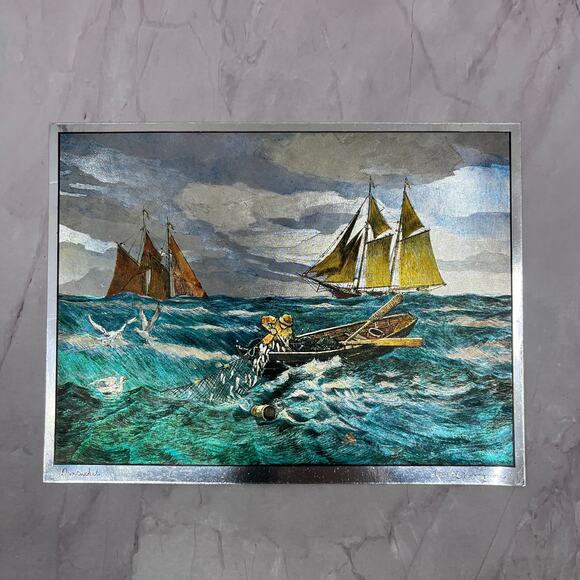 None and/or Unknown Other - Nantucket Lionel Barrymore Fishing Sailing Vtg Chromatic Foil Etch 6x7.5" V18